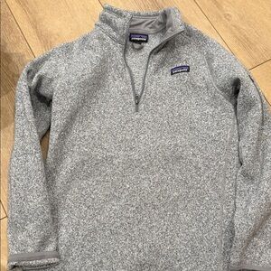 Patagonia Light Gray Heather Half-Zip Fleece Pullover